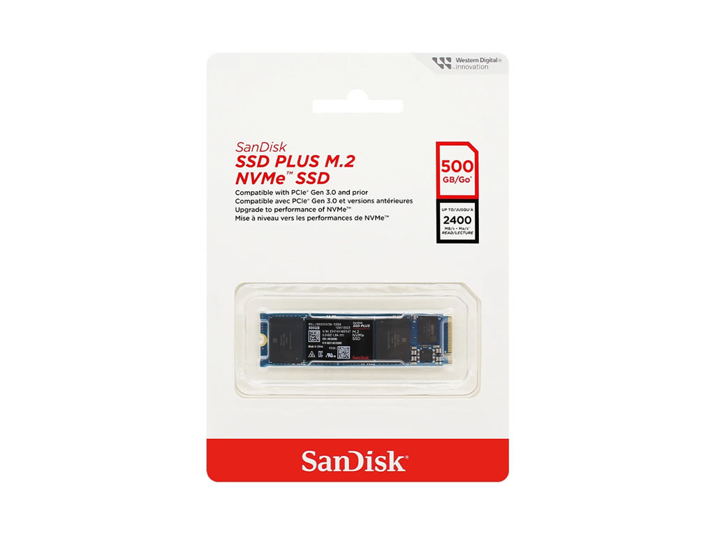 SSD Sandisk Plus 500GB NVMe M.2